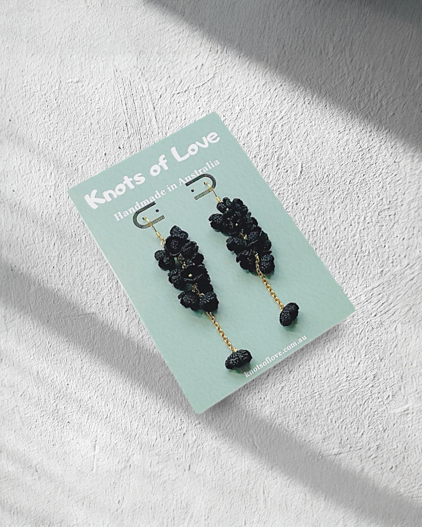 CORA DANGLE EARRINGS - BLACK