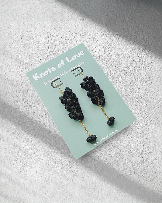 CORA DANGLE EARRINGS - BLACK