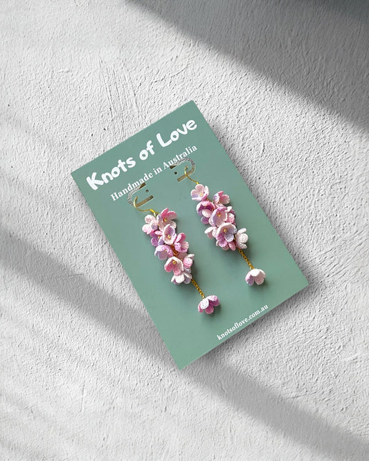 CORA DANGLE EARRINGS - FAIRYTALE PINK