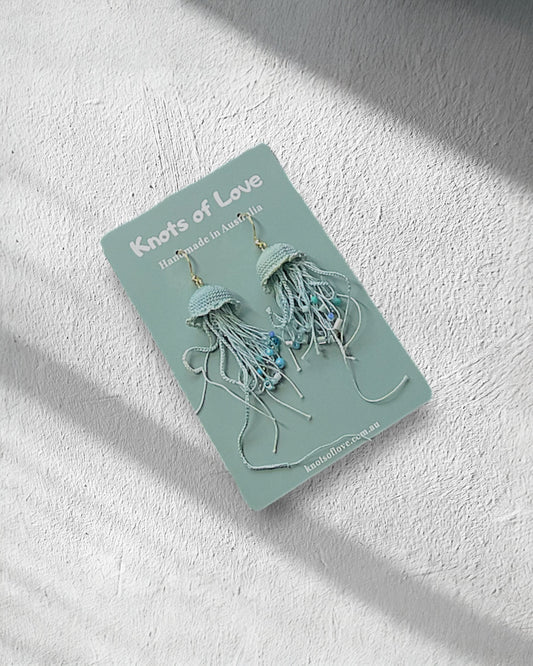 JELLYFISH DANGLE EARRINGS - BLUE