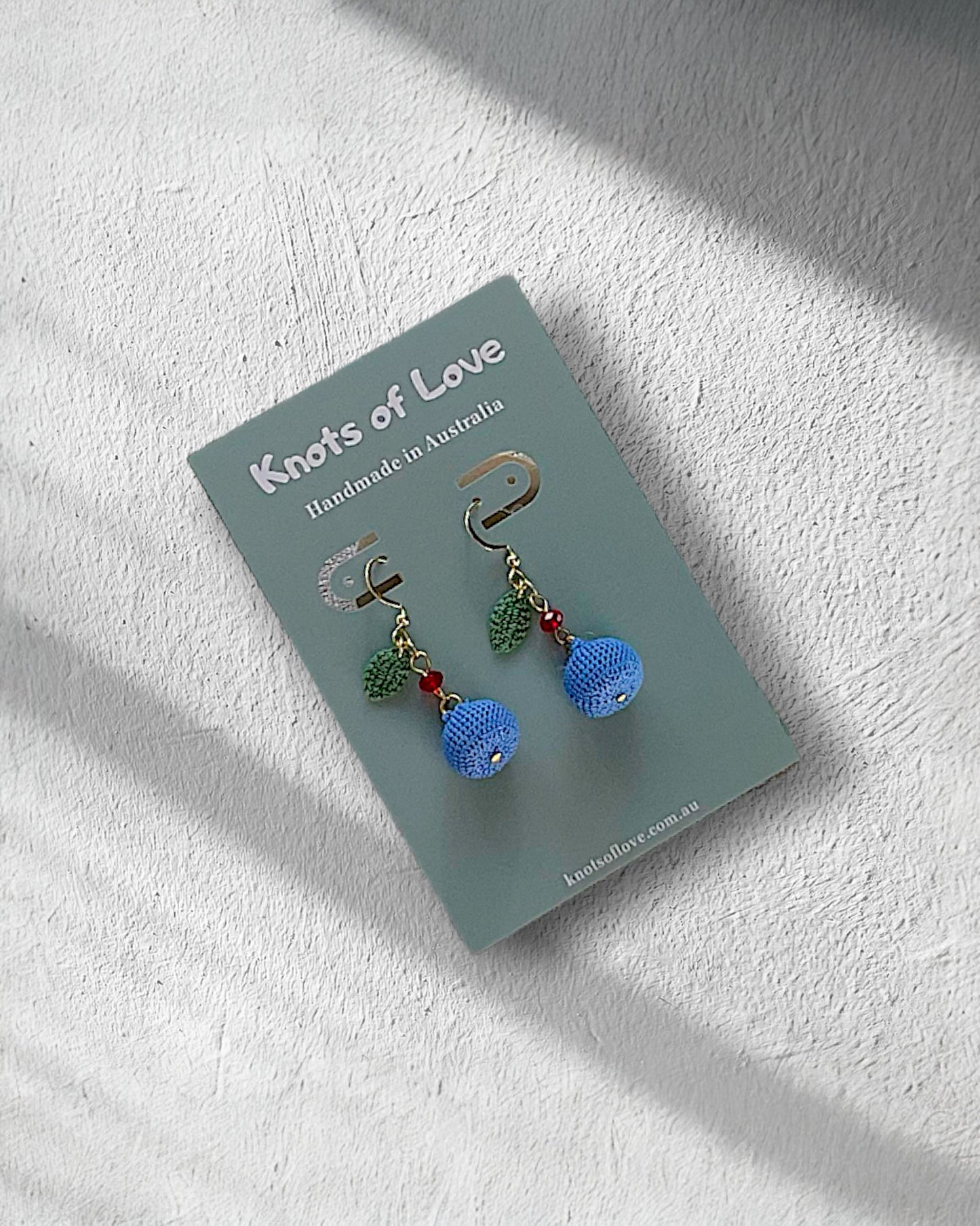 BLUEBERRY DANGLE EARRINGS