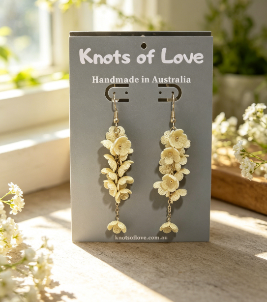 CORA DANGLE EARRINGS - BABY YELLOW
