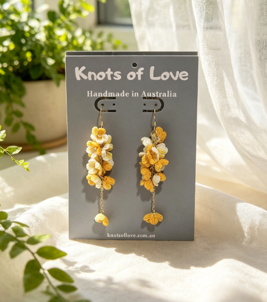 CORA DANGLE EARRINGS - BRIGHT YELLOW