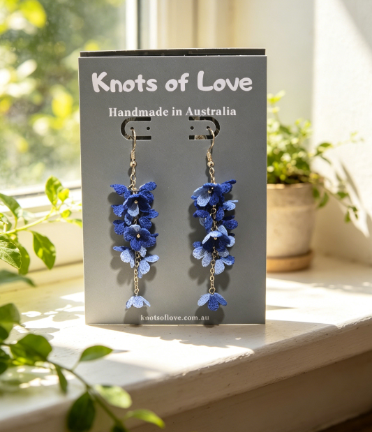 CORA DANGLE EARRINGS - OCEAN BLUE