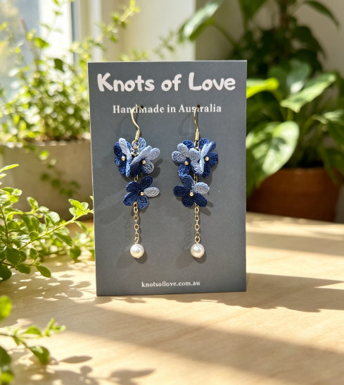 SERENE DANGLE EARRINGS - INDIGO