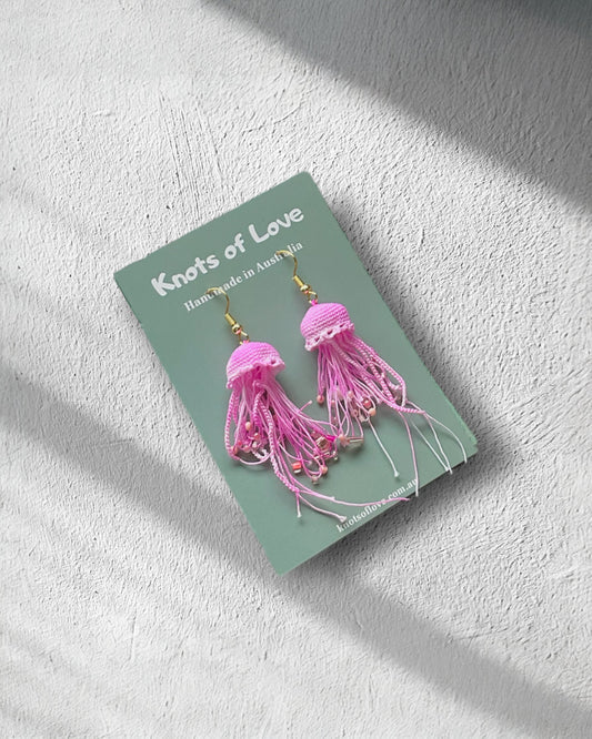 JELLYFISH DANGLE EARRINGS - PINK