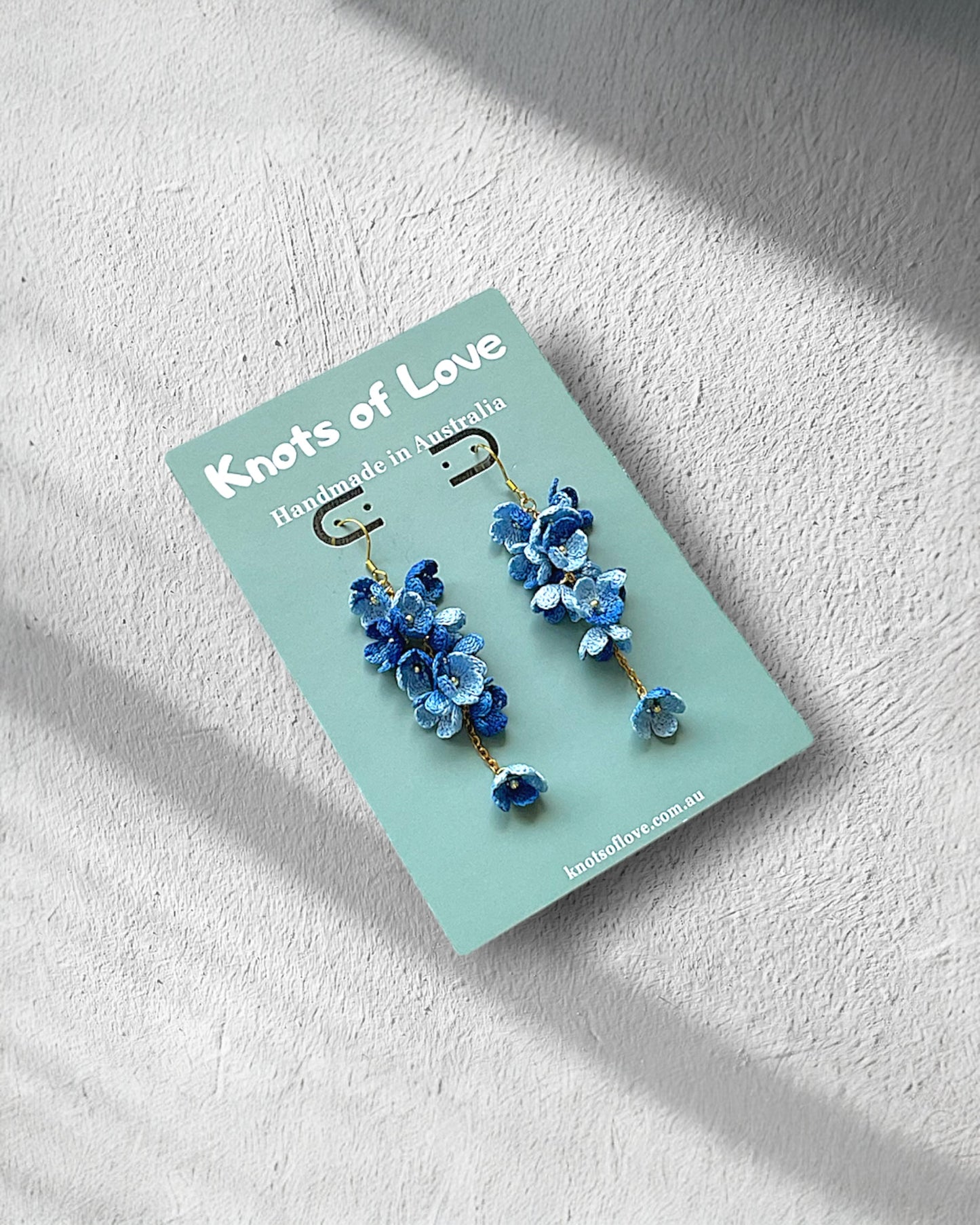 CORA DANGLE EARRINGS - OCEAN BLUE