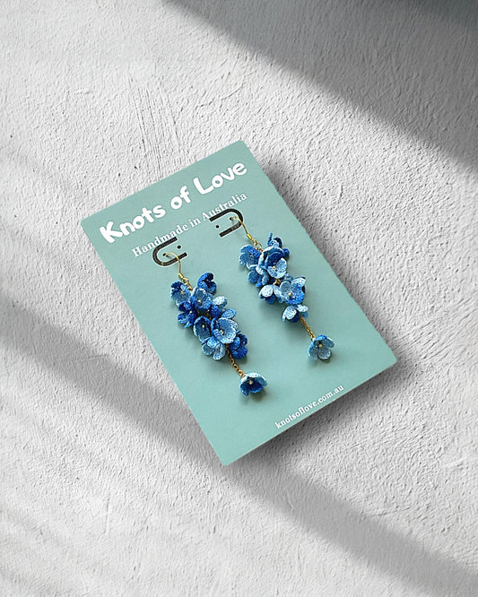 CORA DANGLE EARRINGS - OCEAN BLUE