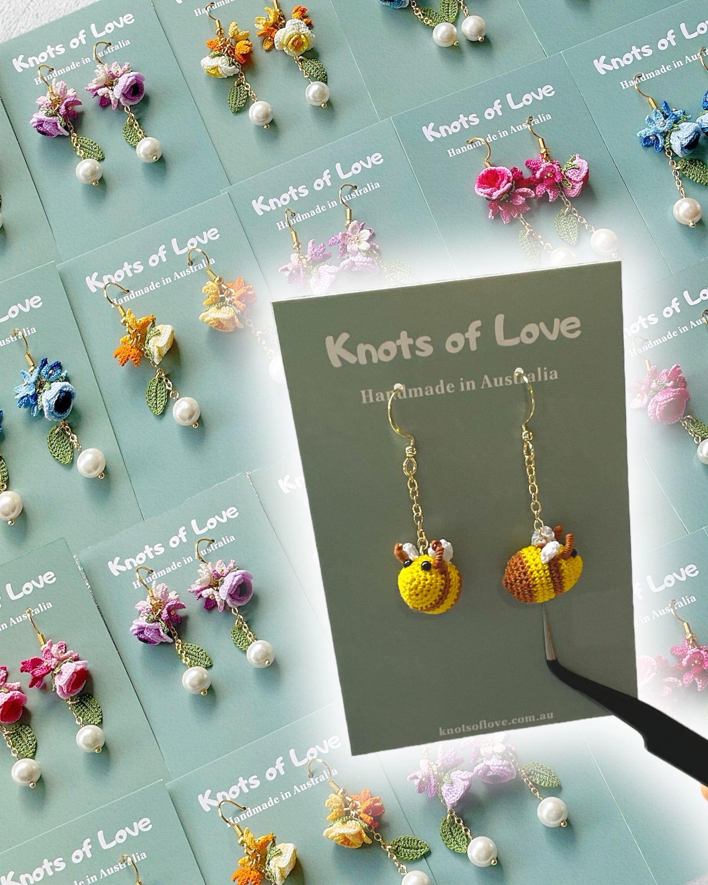 BUMBLEBEE DANGLE EARRINGS