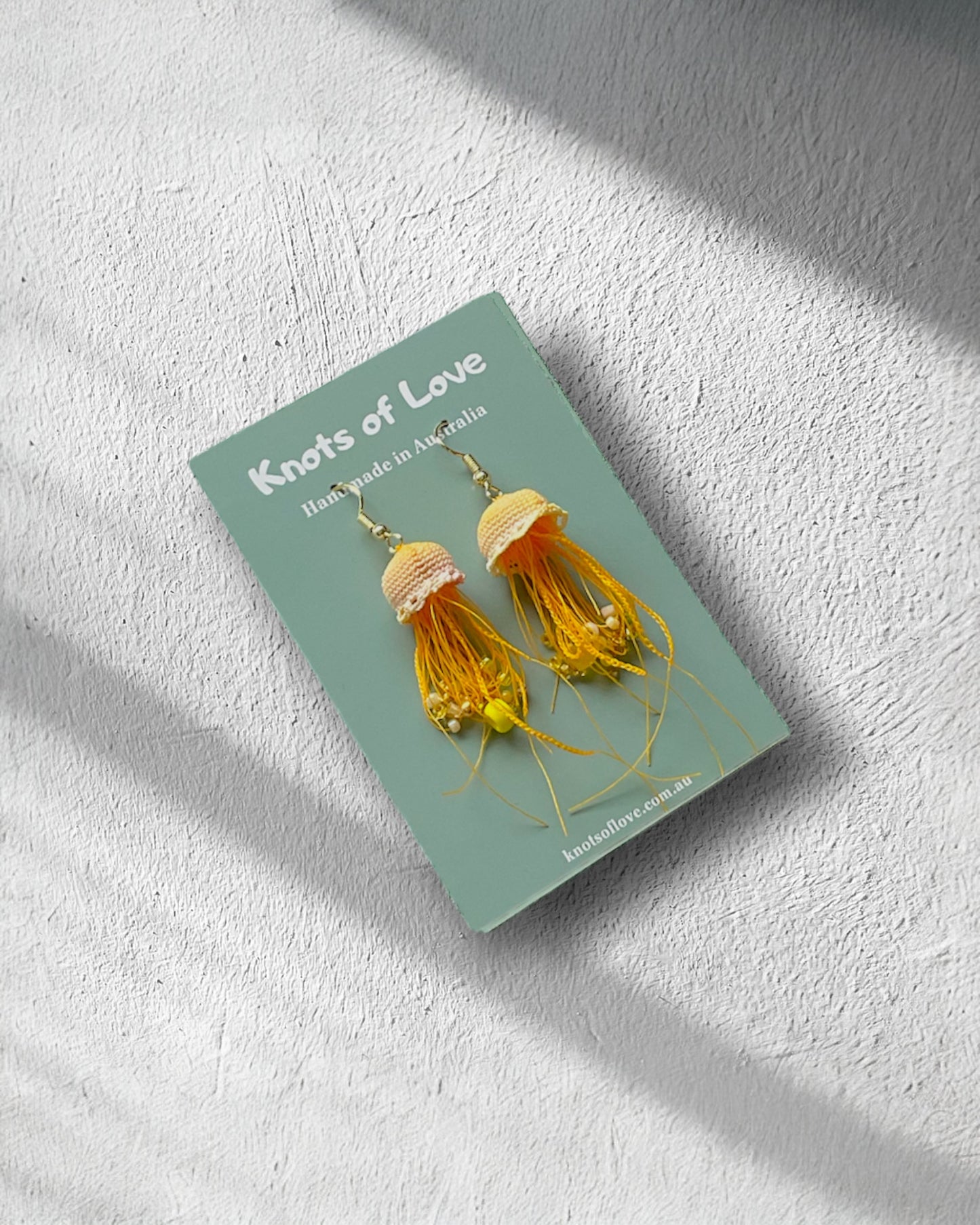 JELLYFISH DANGLE EARRINGS - YELLOW