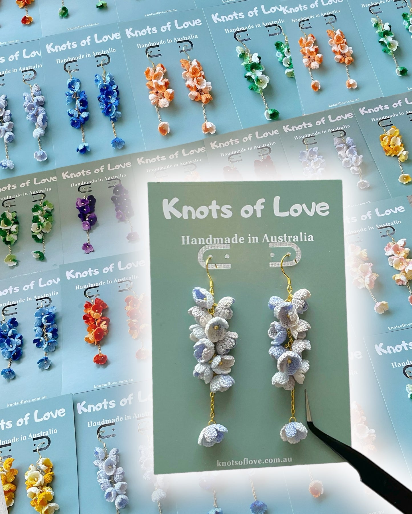 CORA DANGLE EARRINGS - SKY BLUE