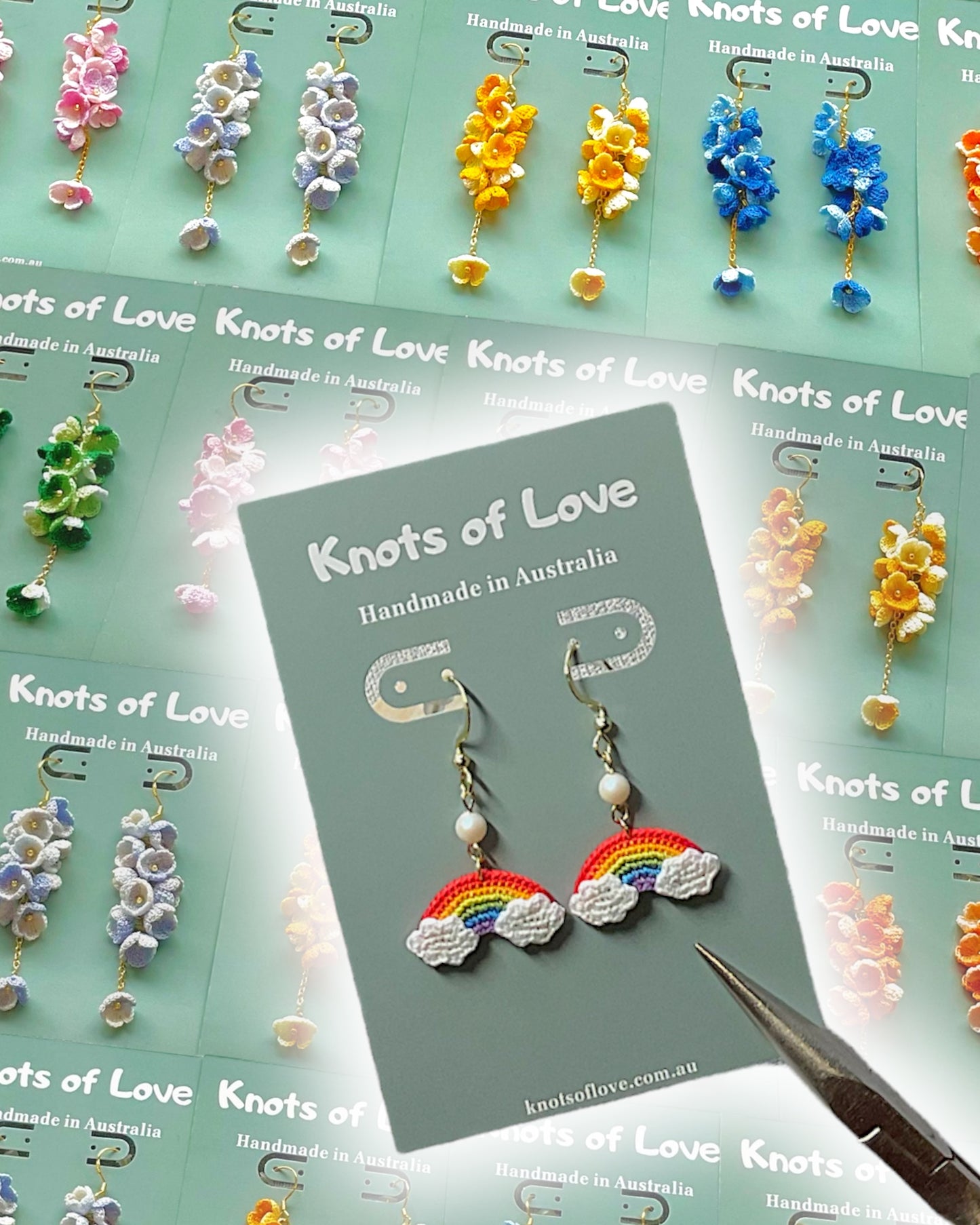 RAINBOW DANGLE EARRINGS