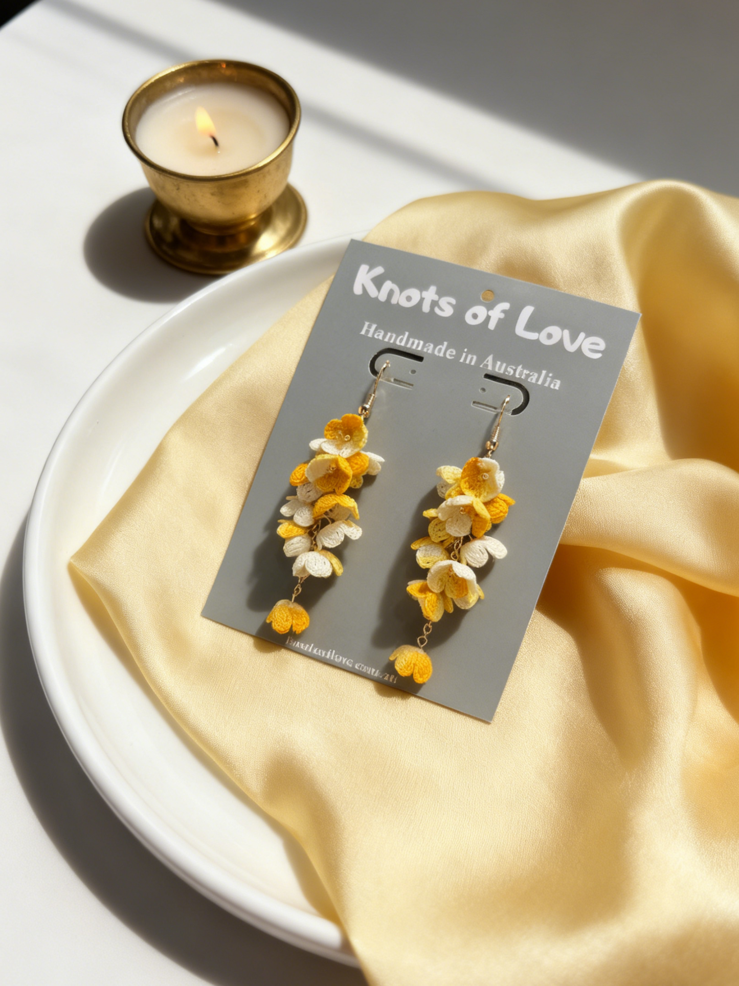 CORA DANGLE EARRINGS - BRIGHT YELLOW