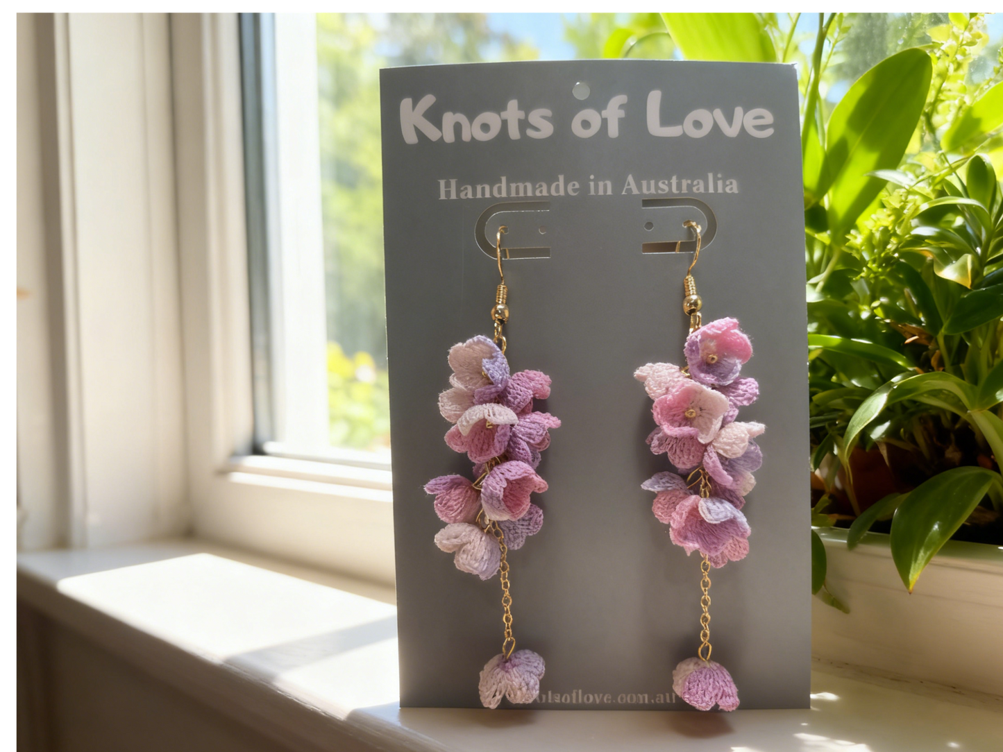 CORA DANGLE EARRINGS - FAIRYTALE PINK