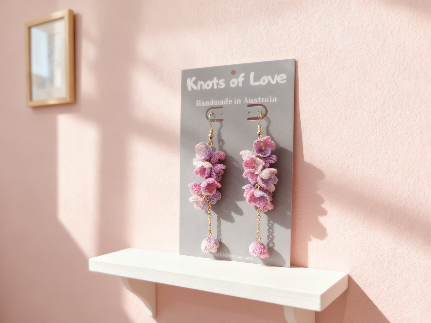 CORA DANGLE EARRINGS - FAIRYTALE PINK