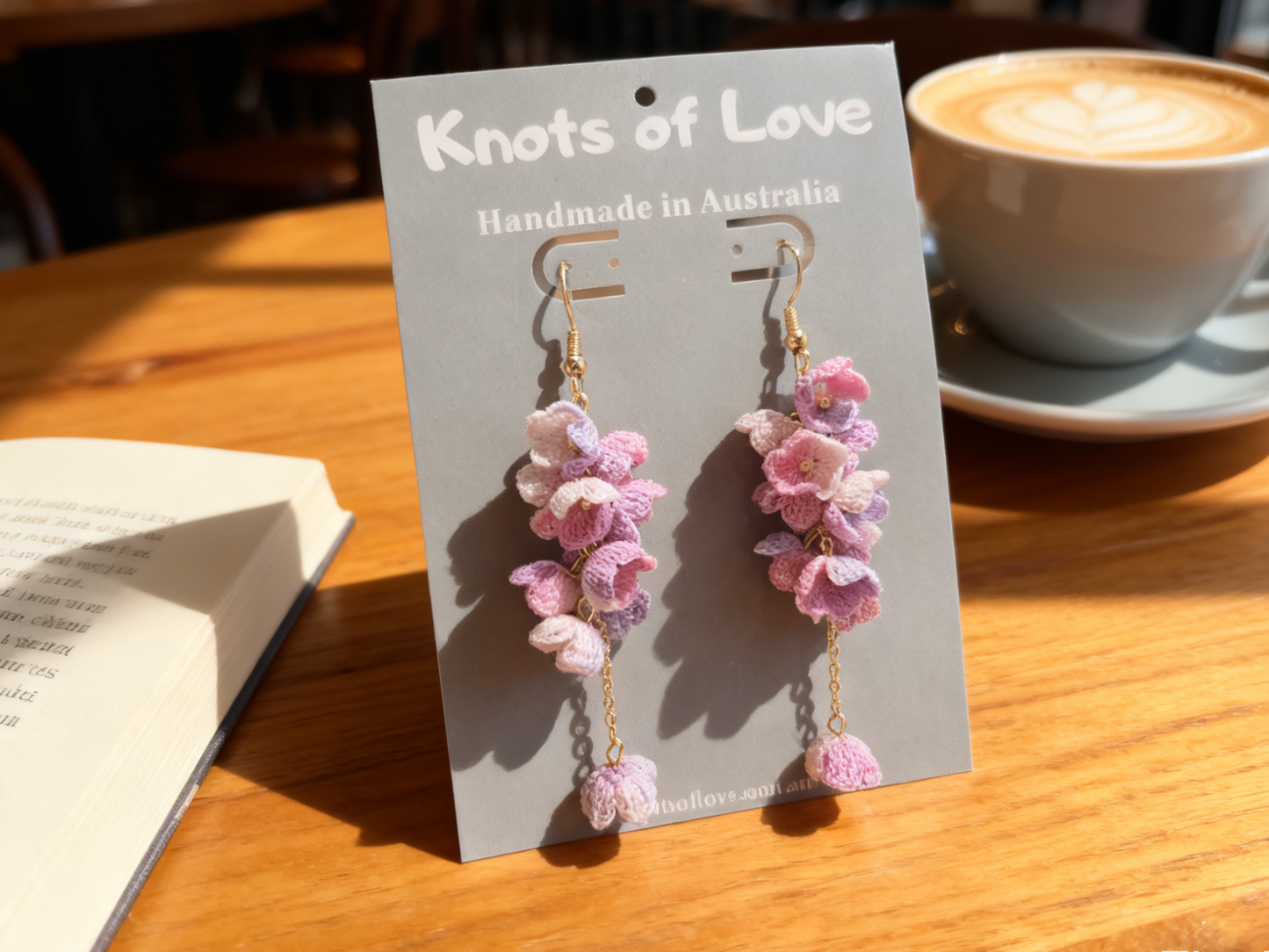 CORA DANGLE EARRINGS - FAIRYTALE PINK