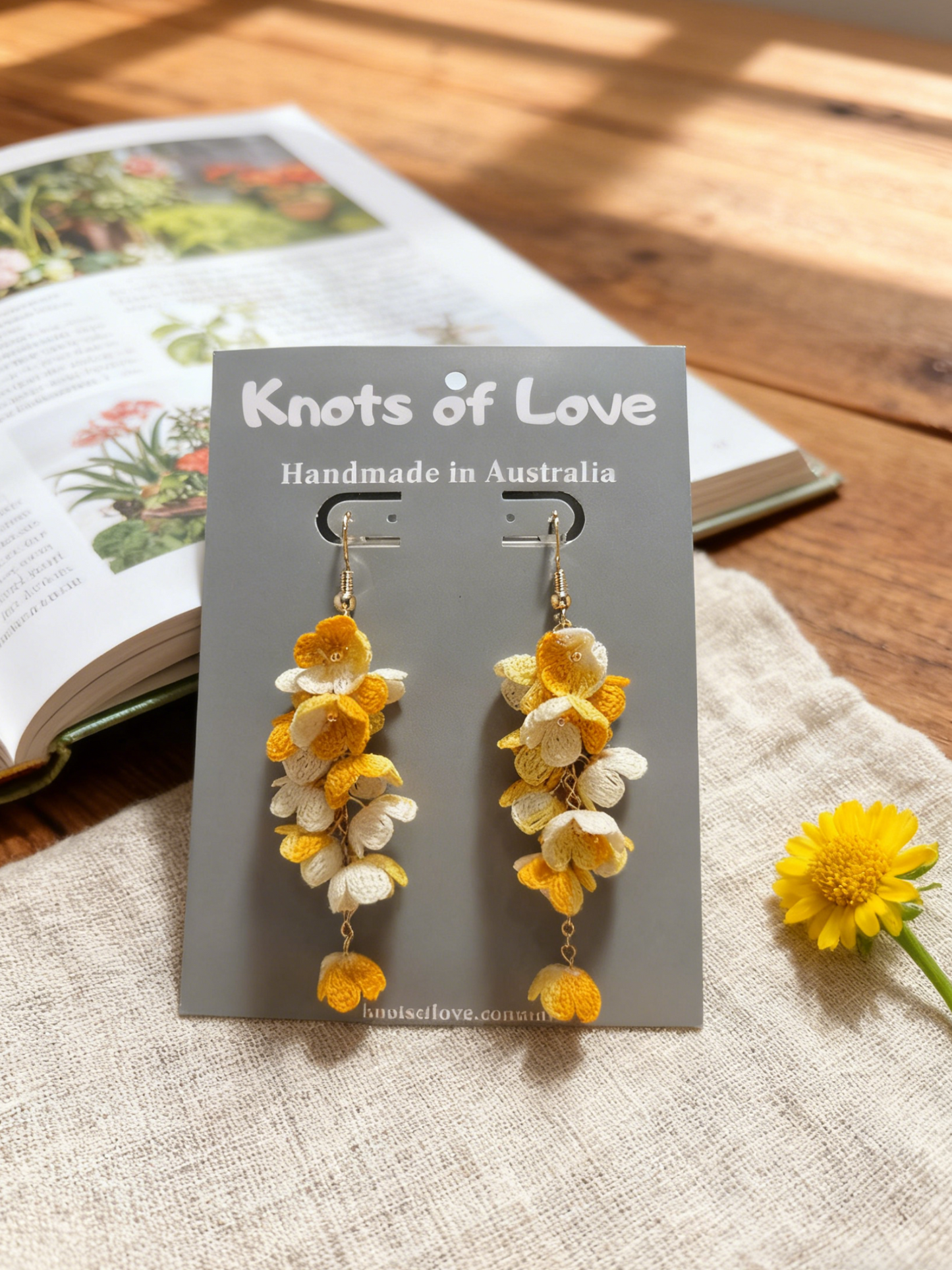 CORA DANGLE EARRINGS - BRIGHT YELLOW