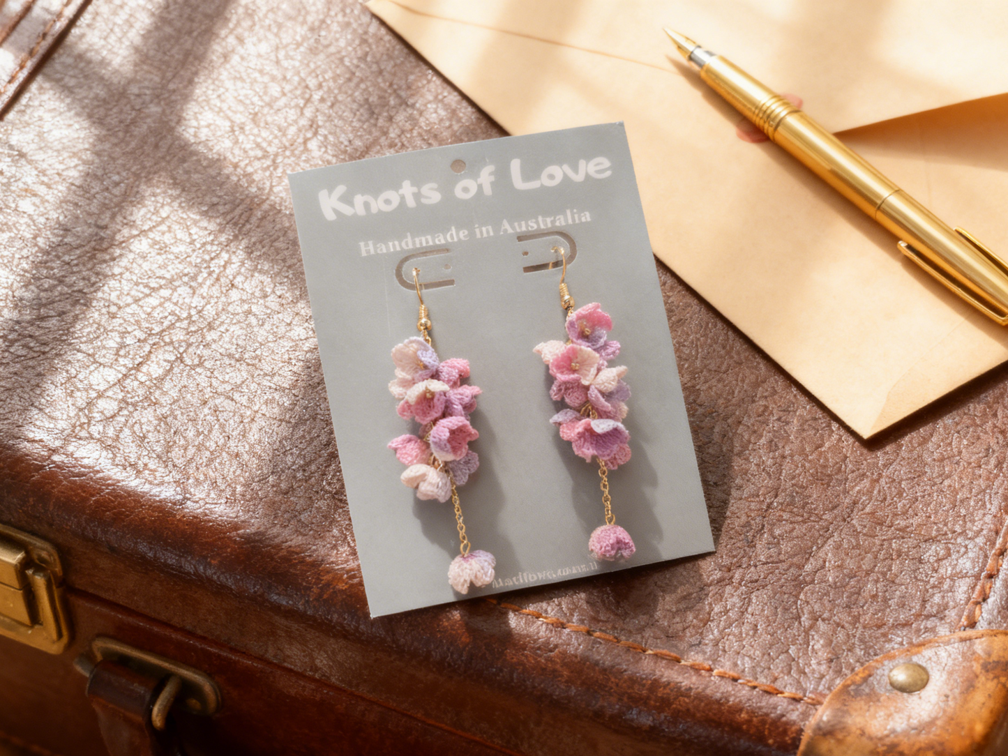 CORA DANGLE EARRINGS - FAIRYTALE PINK