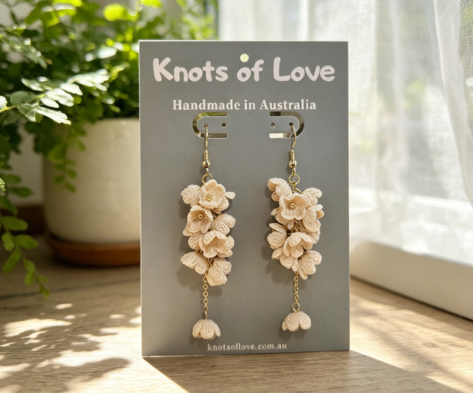 CORA DANGLE EARRINGS - IVORY