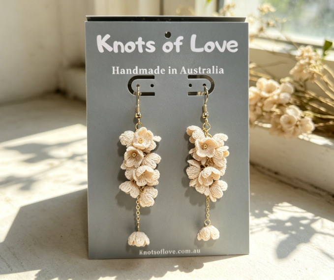 CORA DANGLE EARRINGS - IVORY