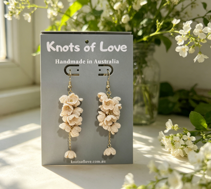 CORA DANGLE EARRINGS - IVORY