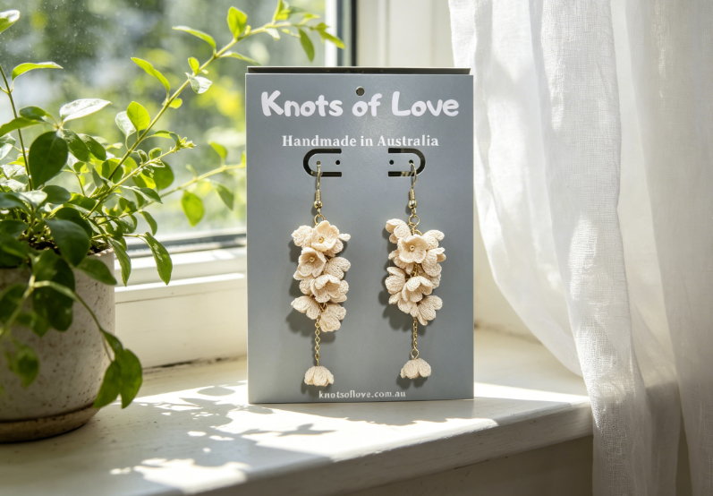 CORA DANGLE EARRINGS - IVORY