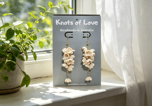 CORA DANGLE EARRINGS - IVORY