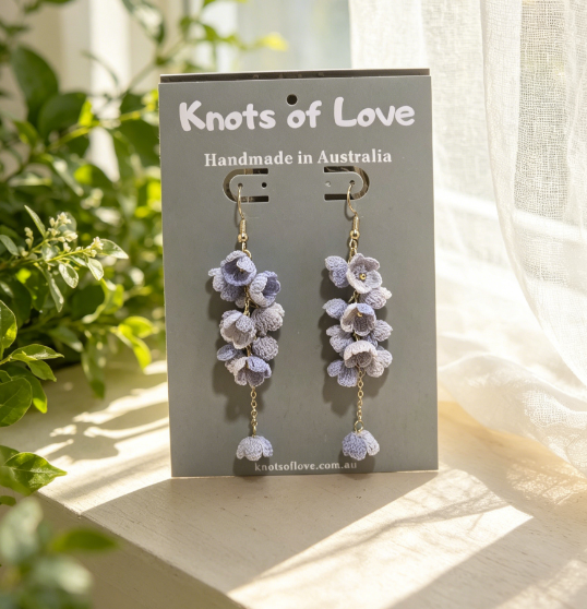 CORA DANGLE EARRINGS - BABY BLUE
