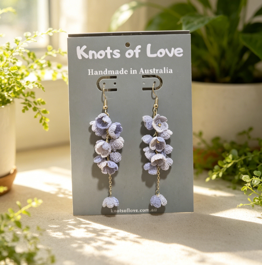 CORA DANGLE EARRINGS - BABY BLUE