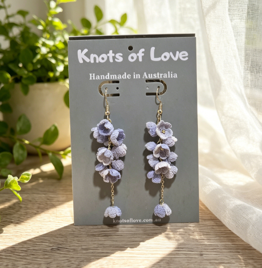 CORA DANGLE EARRINGS - BABY BLUE