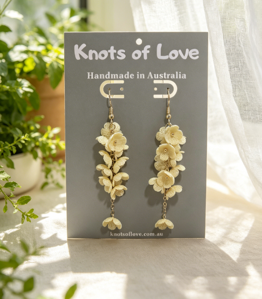 CORA DANGLE EARRINGS - BABY YELLOW