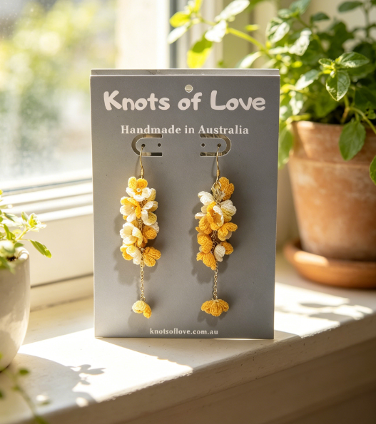 CORA DANGLE EARRINGS - BRIGHT YELLOW