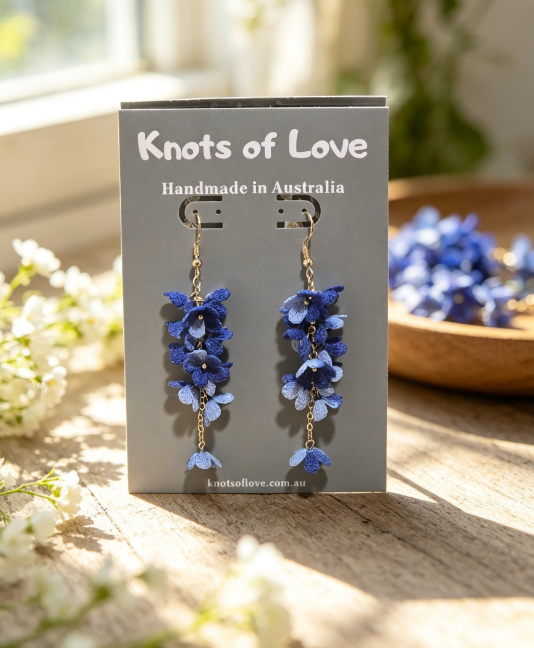 CORA DANGLE EARRINGS - OCEAN BLUE