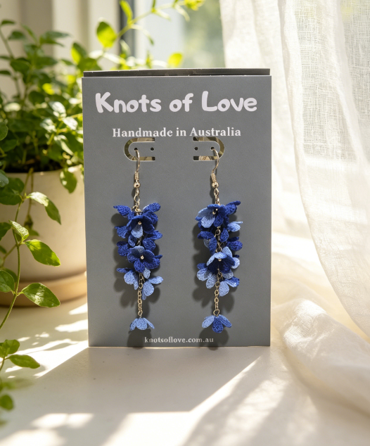 CORA DANGLE EARRINGS - OCEAN BLUE