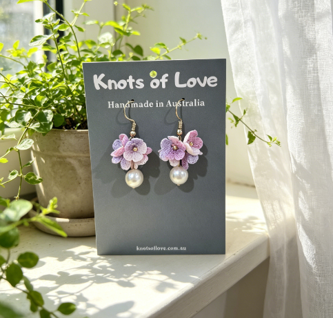 DEWDROP DANGLE EARRINGS - FAIRYTALE PINK