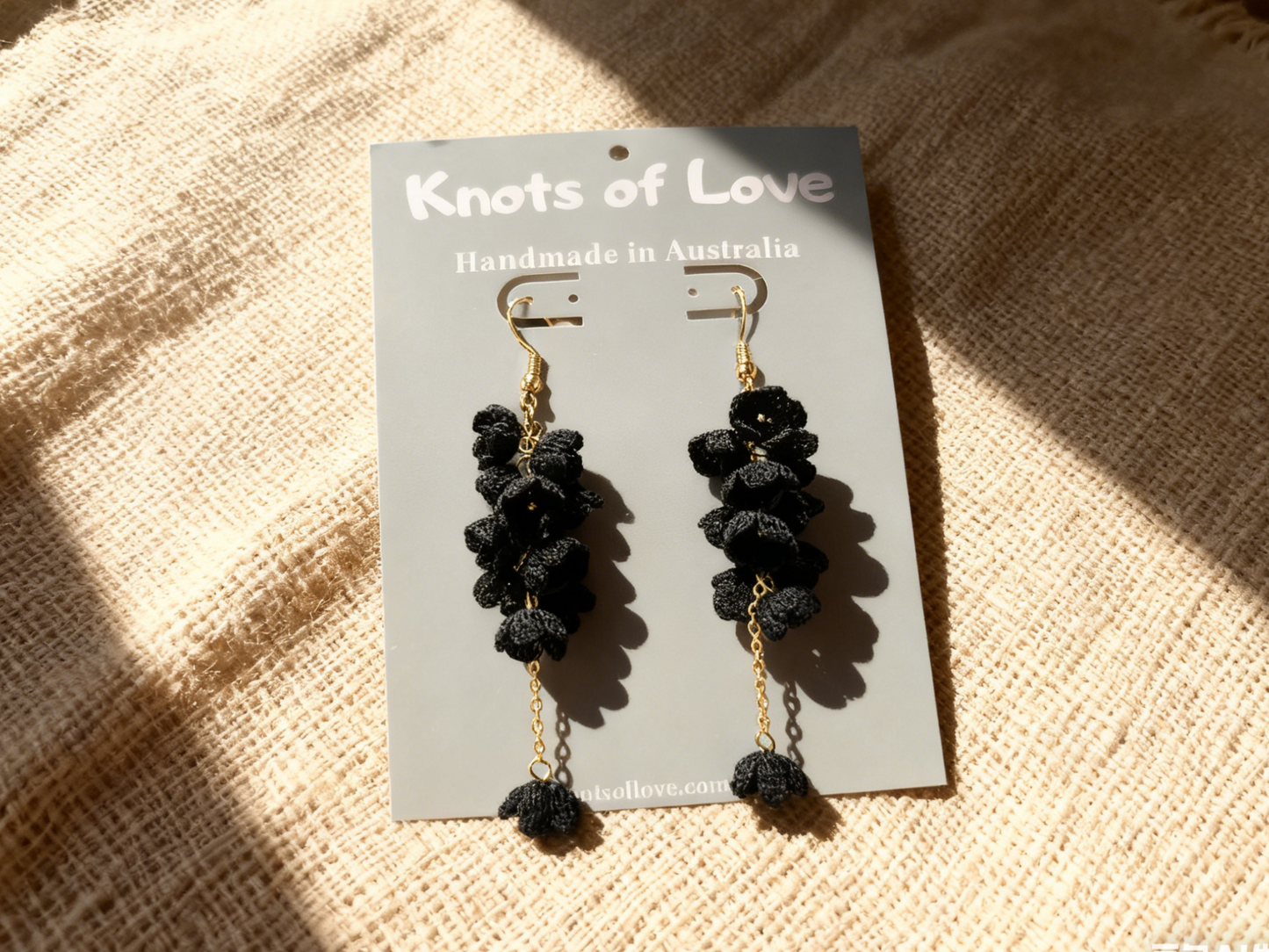 CORA DANGLE EARRINGS - BLACK