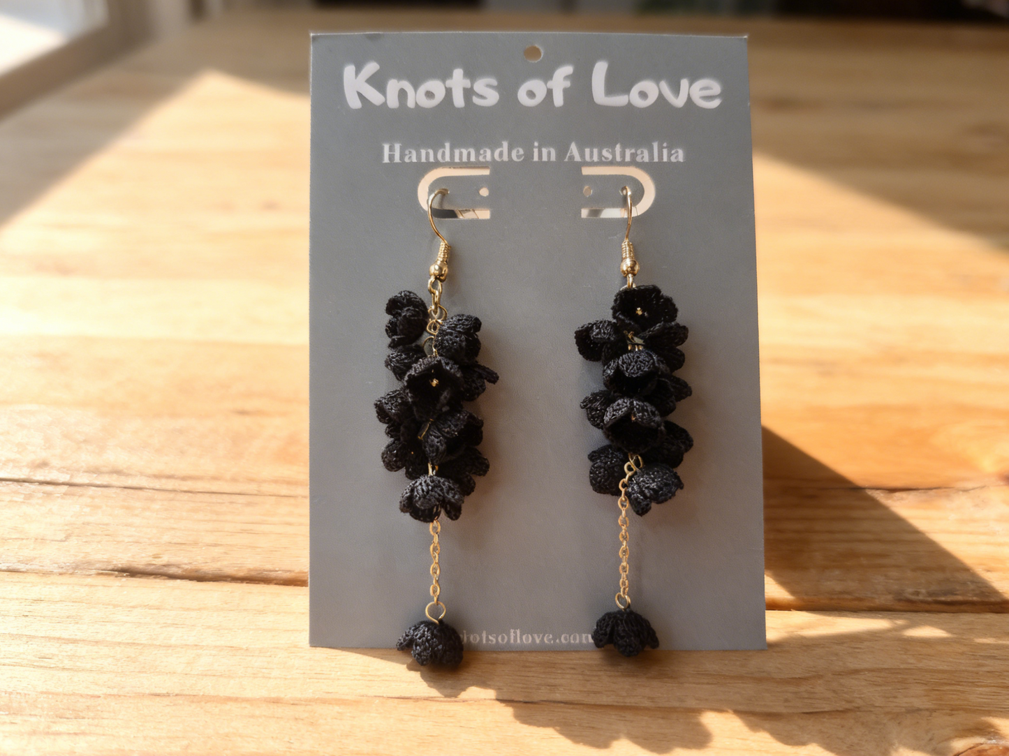 CORA DANGLE EARRINGS - BLACK