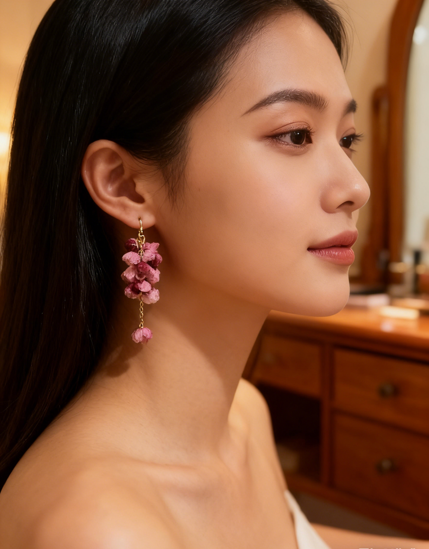 CORA DANGLE EARRINGS - MULBERRY