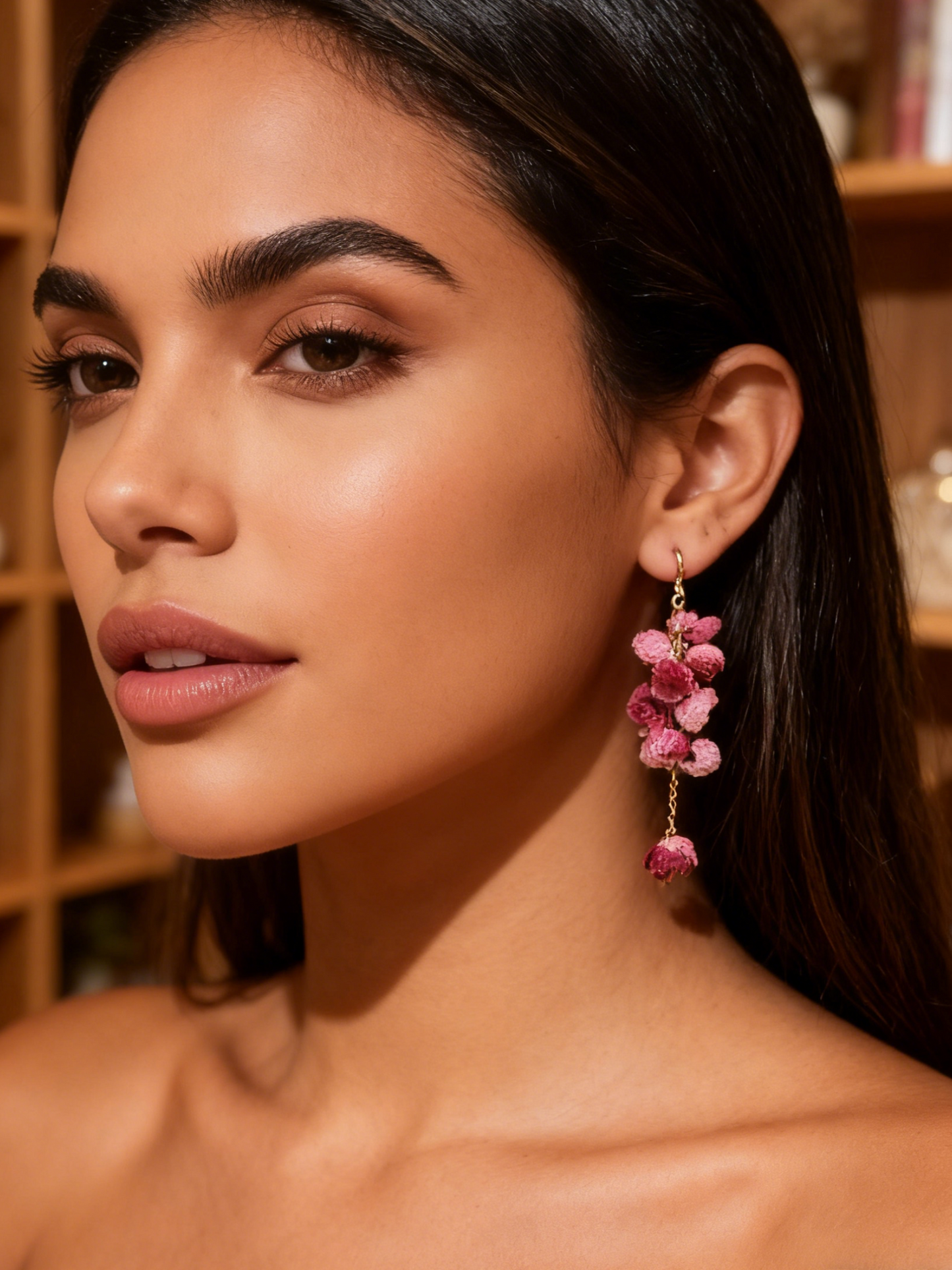 CORA DANGLE EARRINGS - MULBERRY