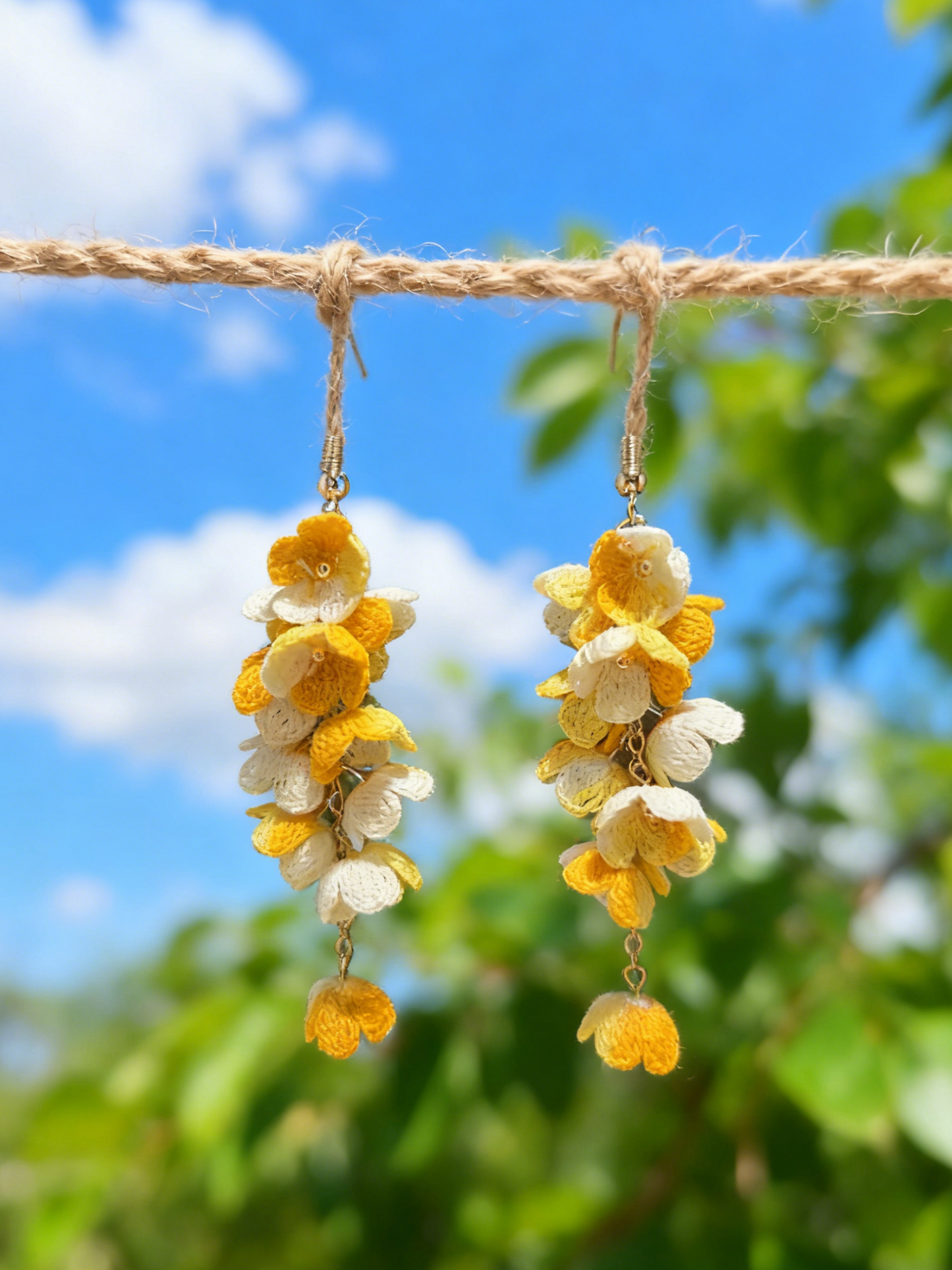 CORA DANGLE EARRINGS - BRIGHT YELLOW
