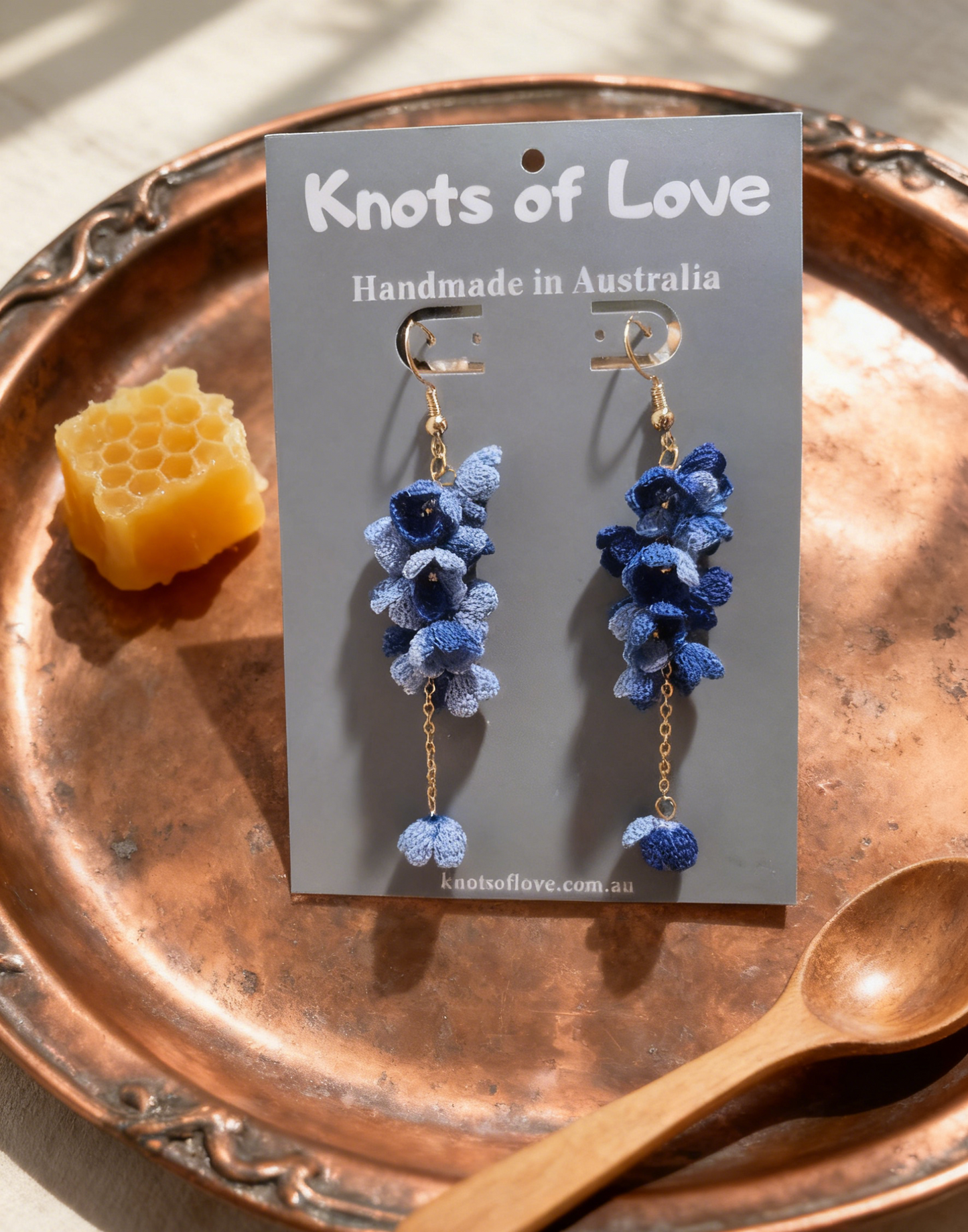 CORA DANGLE EARRINGS - OCEAN BLUE