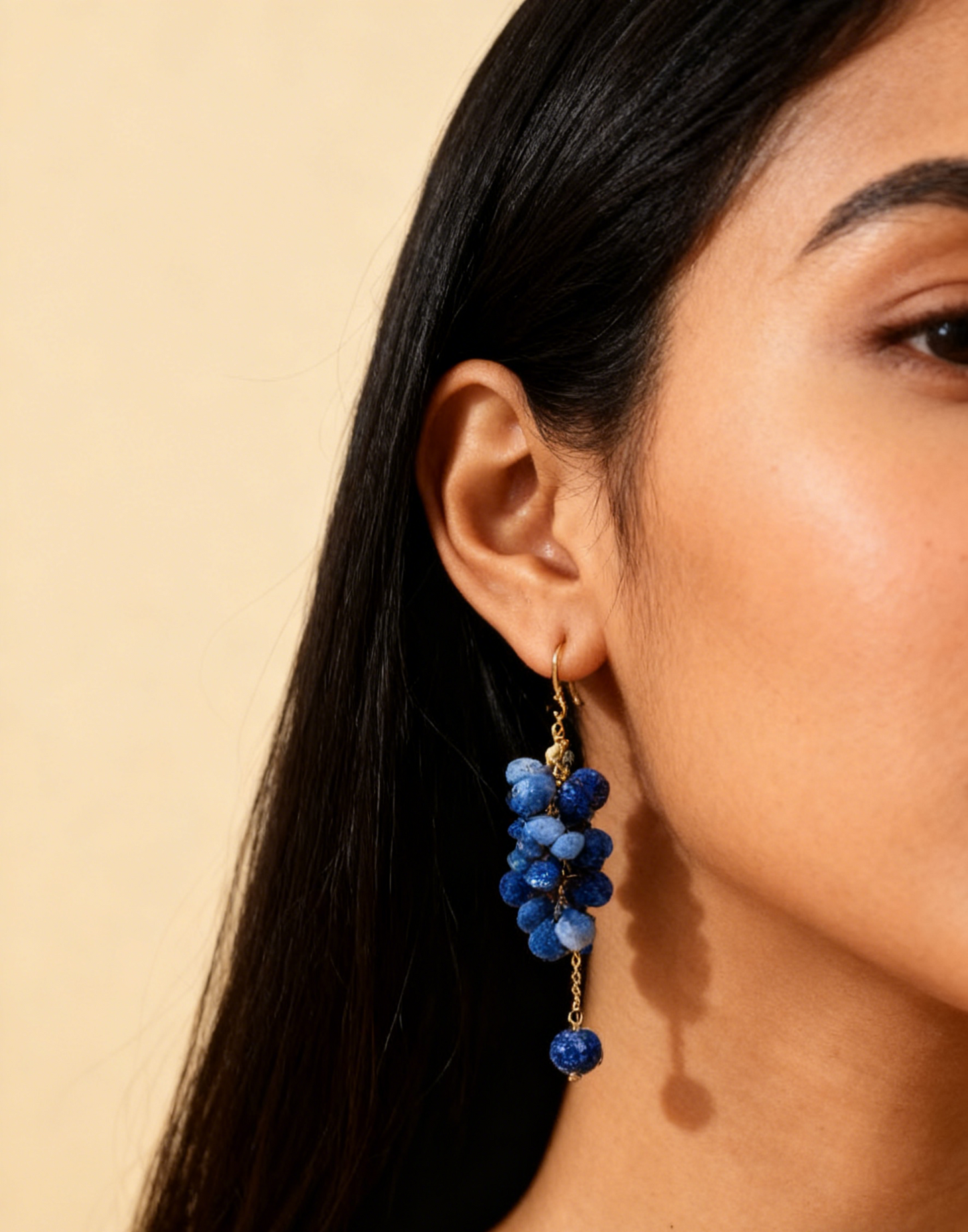 CORA DANGLE EARRINGS - OCEAN BLUE