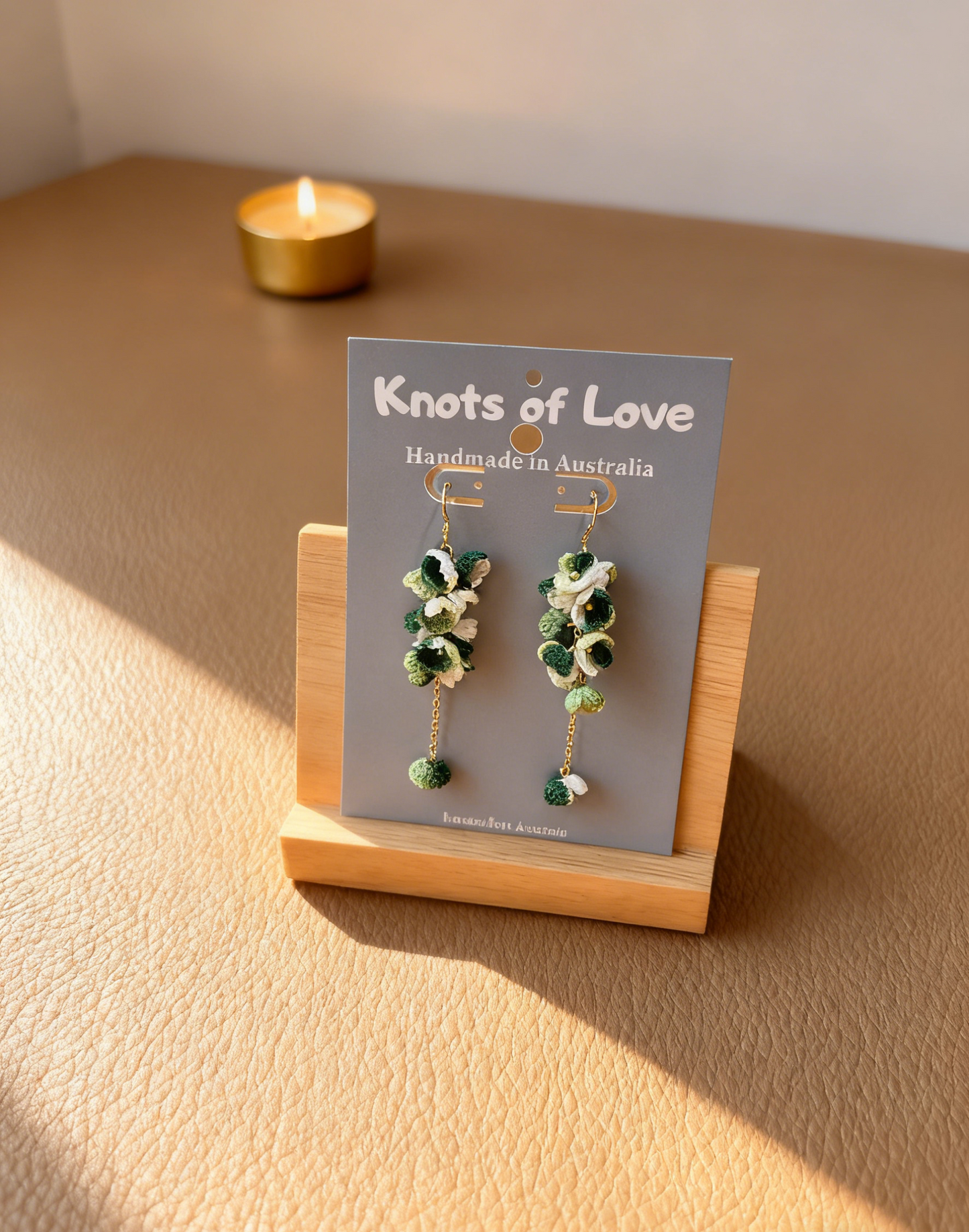 CORA DANGLE EARRINGS - FOREST LEAVES