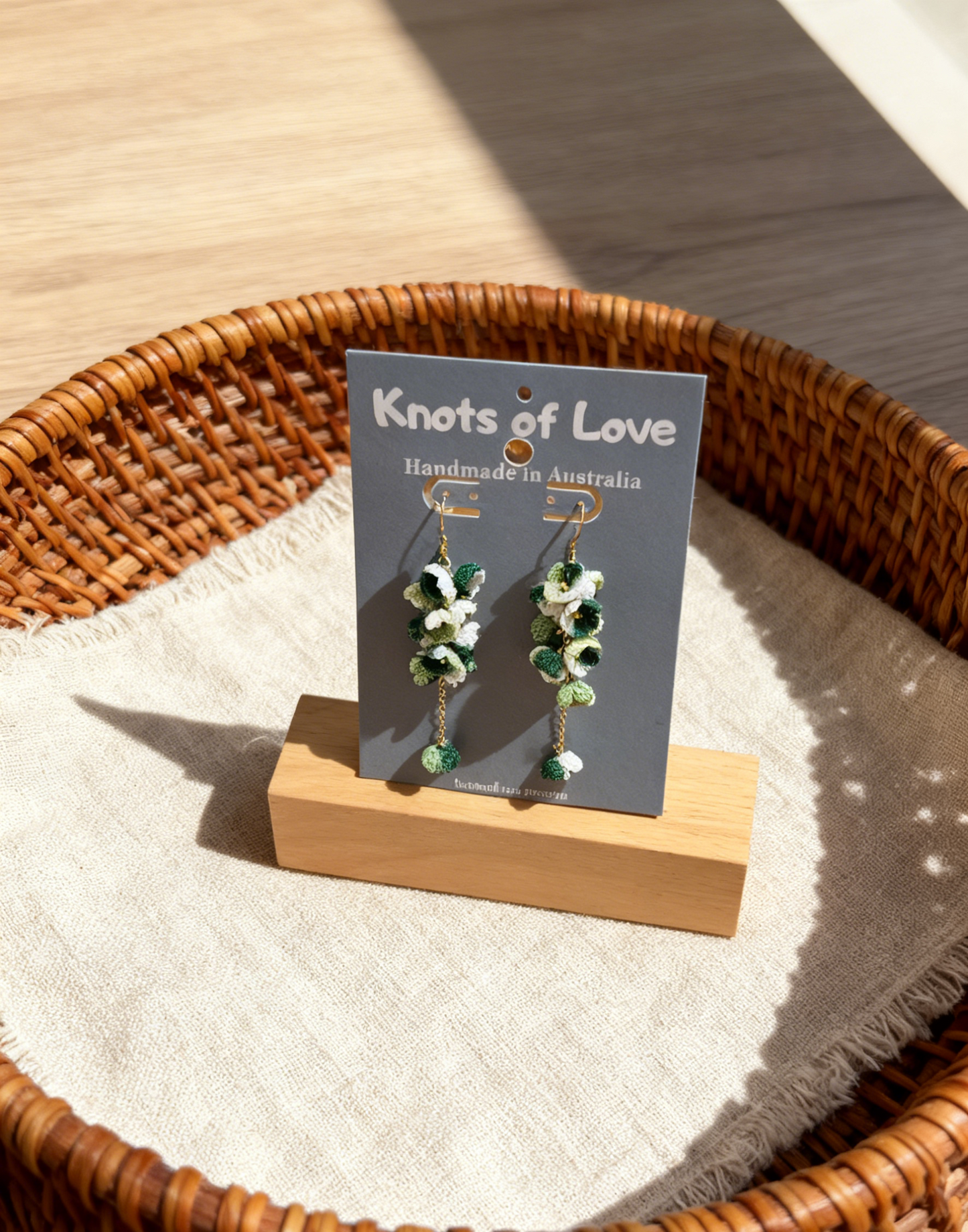 CORA DANGLE EARRINGS - FOREST LEAVES