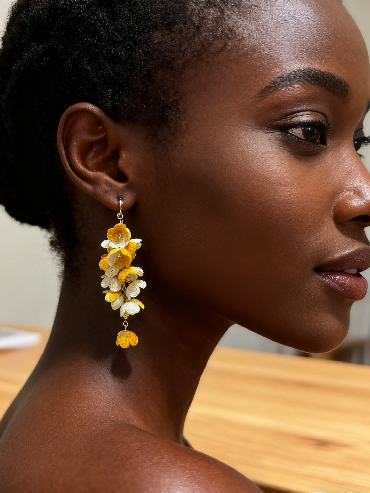 CORA DANGLE EARRINGS - BRIGHT YELLOW