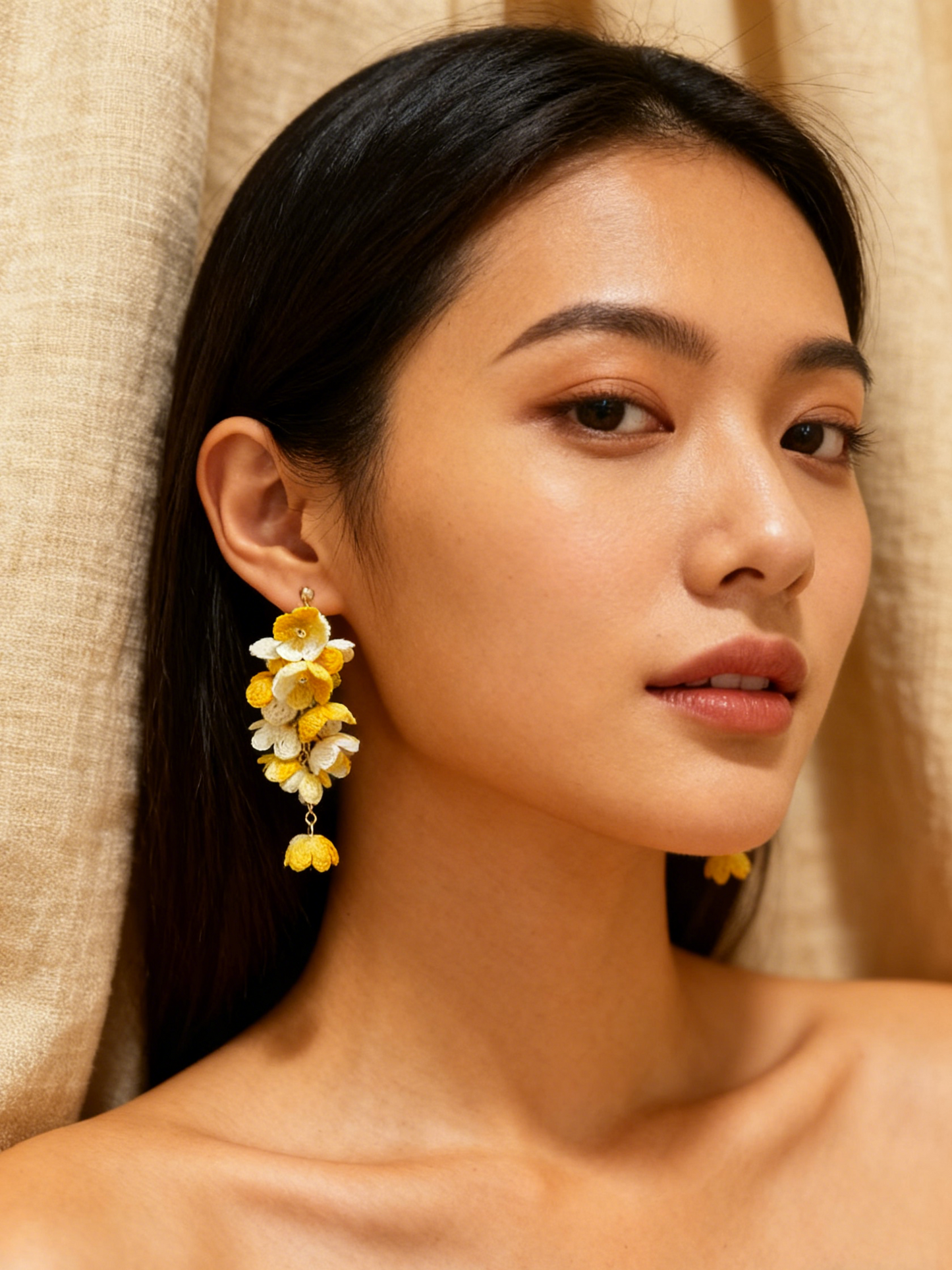 CORA DANGLE EARRINGS - BRIGHT YELLOW