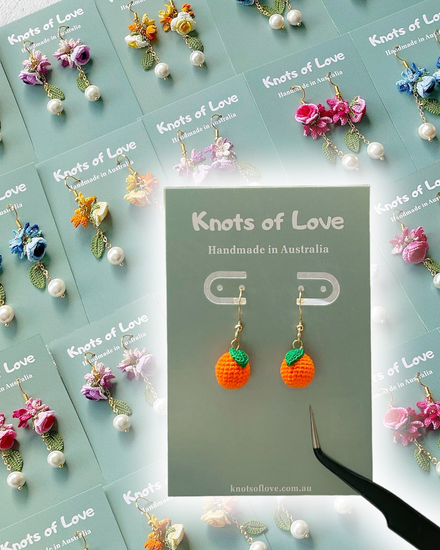 ORANGE DANGLE EARRINGS