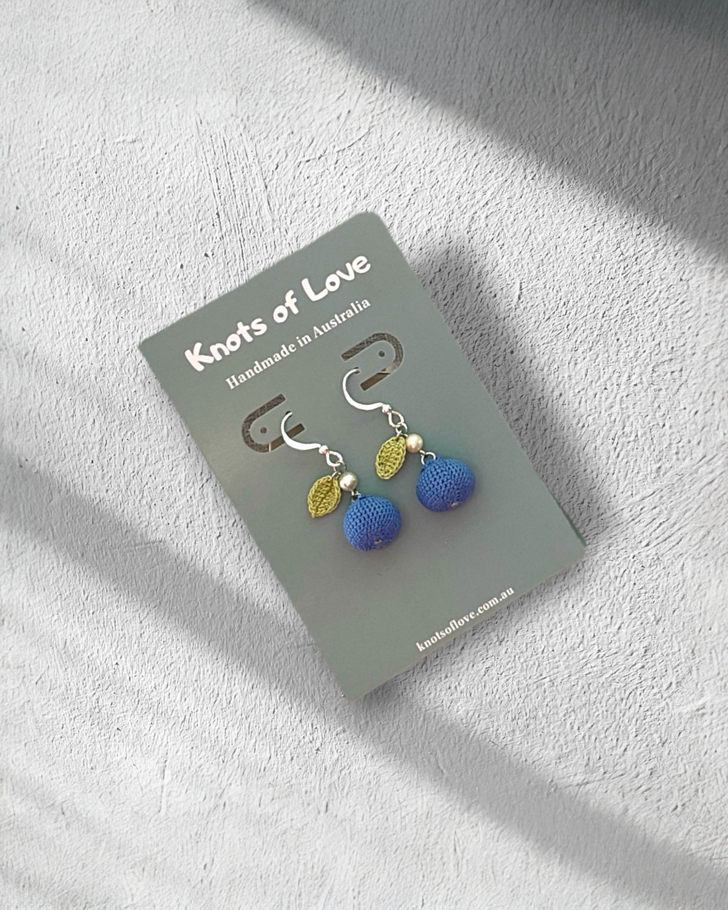 BLUEBERRY DANGLE EARRINGS